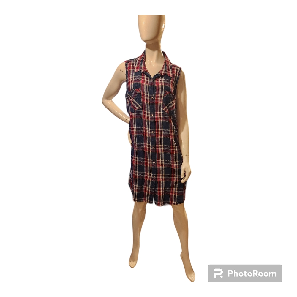 Plaid Sleeveless Dress